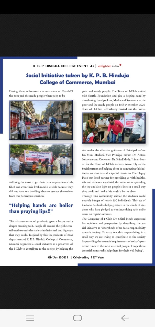 DISTRIBUTION OF MASK, SANITIZERS AND FOOD PACKETS